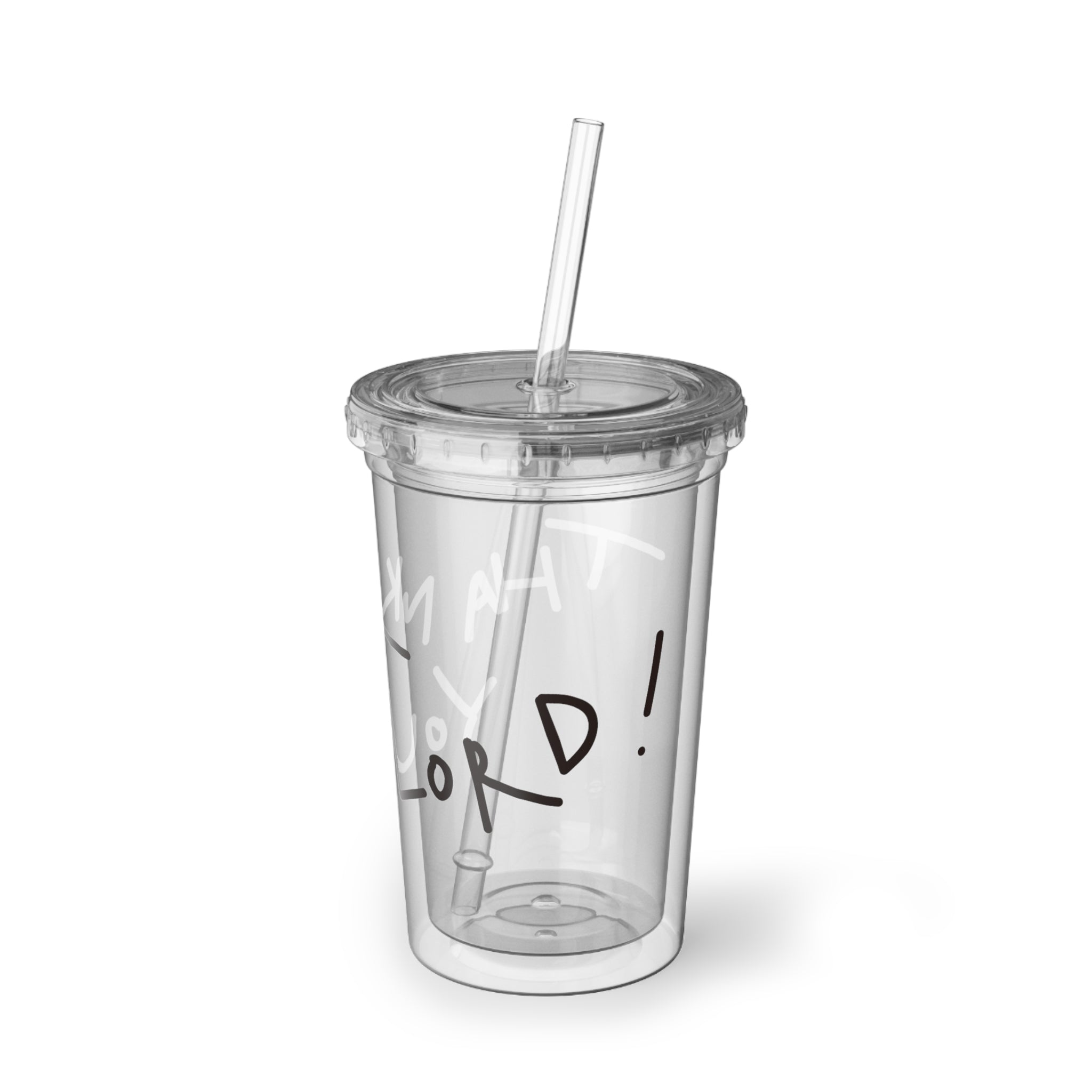 Acrylic Tumbler — Handwritten 'Thank You Lord' Script Travel Cup
