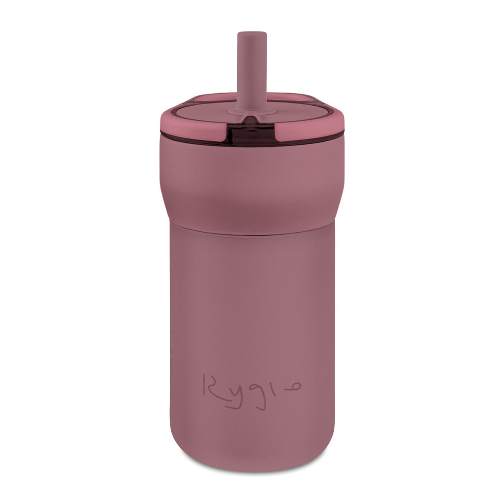 Kids 12oz Leakproof Straw Tumbler — Engraved Insulated Sippy Cup (Kid-Friendly)