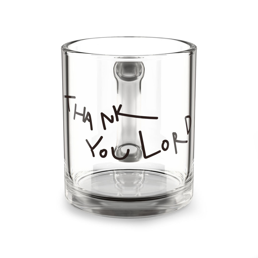 Glass Mug — Thank You Lord Handwritten Script 10oz