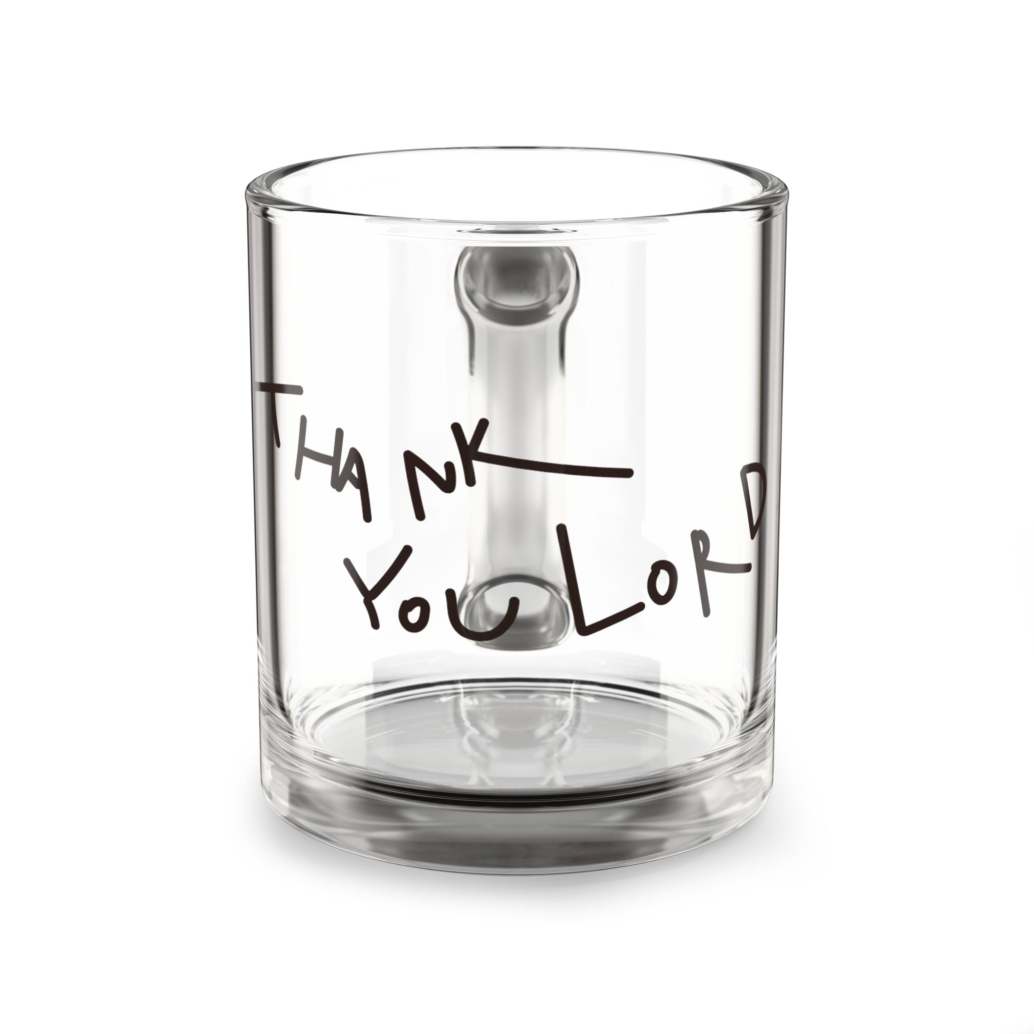 Glass Mug — Thank You Lord Handwritten Script 10oz