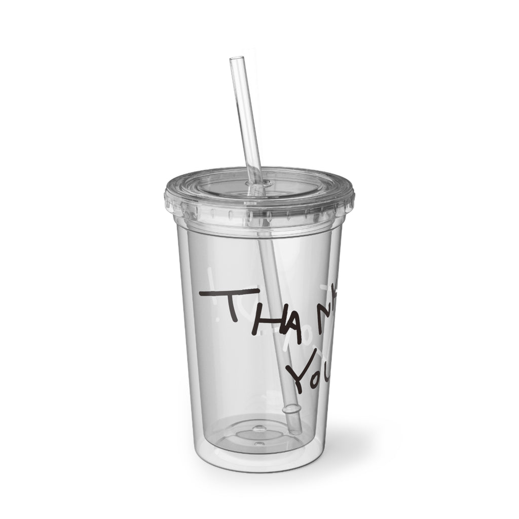 Acrylic Tumbler — Handwritten 'Thank You Lord' Script Travel Cup